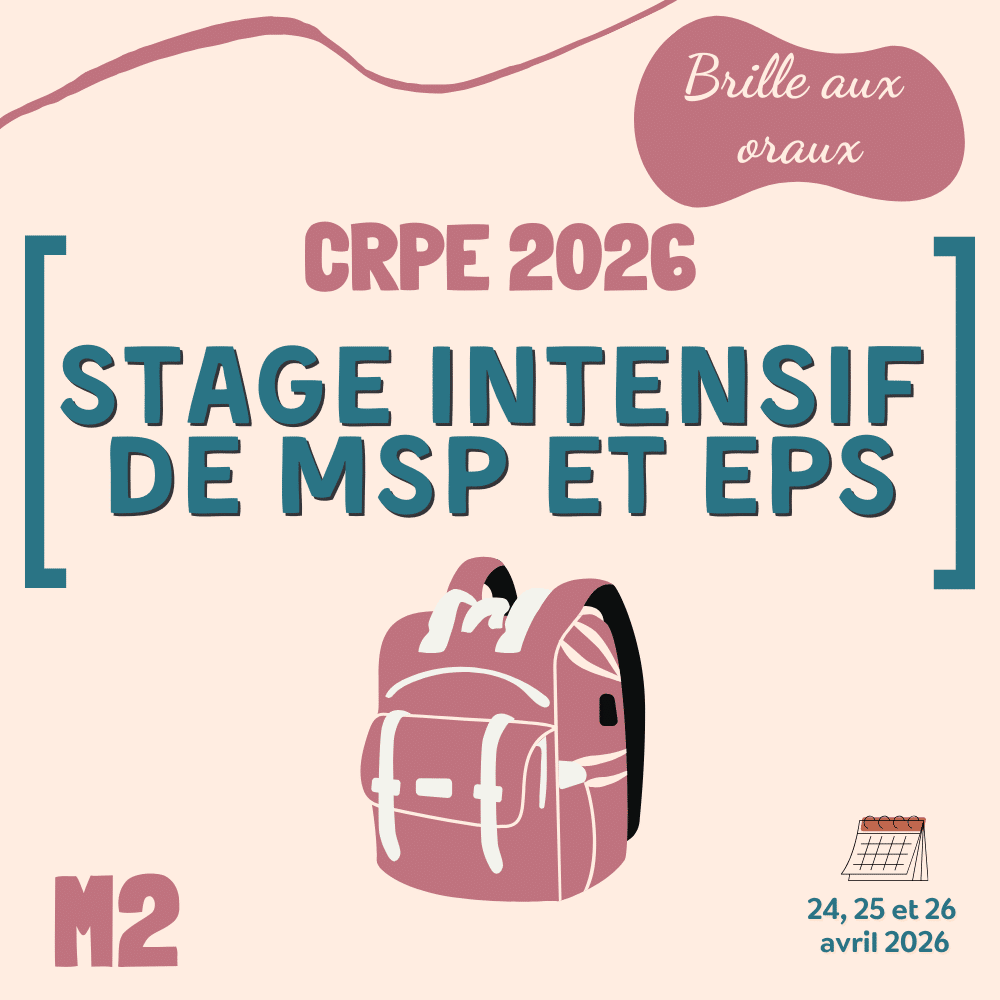 Stage intensif de MSP/EPS - Grand public CRPE 2026