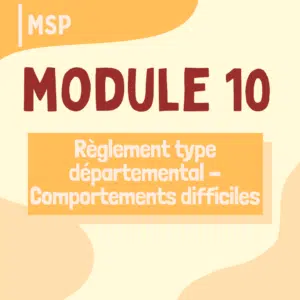 10 - Règlement type départemental I Comportements difficiles