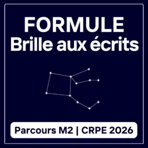 Brille aux Écrits (Parcours M2) - CRPE 2026