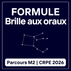 Brille aux Oraux (Parcours M2) - CRPE 2026