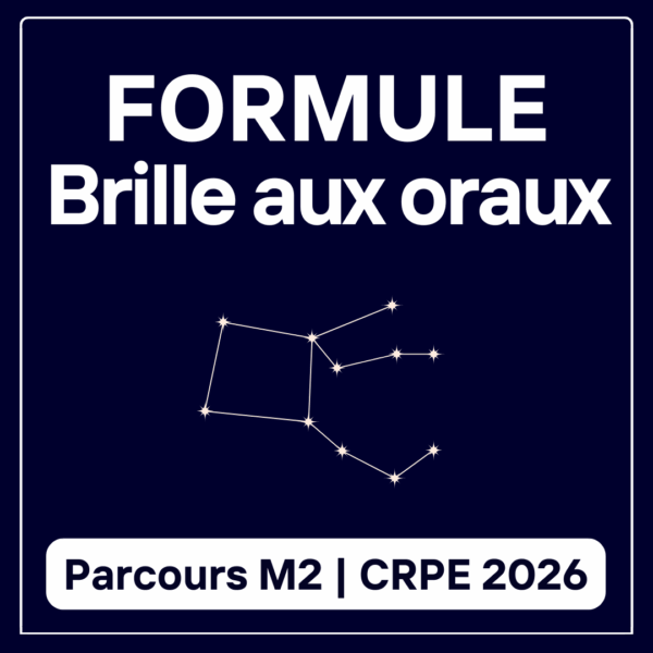 Brille aux Oraux (Parcours M2) - CRPE 2026