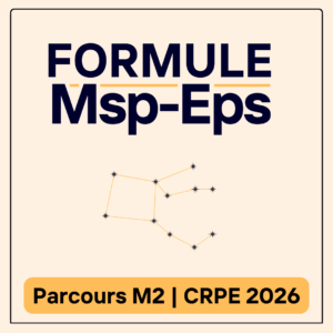 Formule MSP-motivation et EPS - CRPE 2026