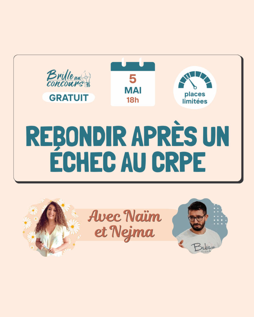 Rebondir après un échec au CRPE