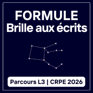 Brille aux Oraux - CRPE 2026 (L3)