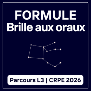 Brille aux Oraux (Parcours L3) - CRPE 2026