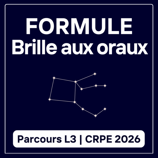 Brille aux Oraux (Parcours L3) - CRPE 2026
