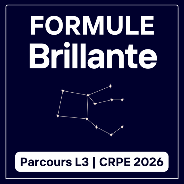 Formule Brillante Parcours L3 - CRPE 2026